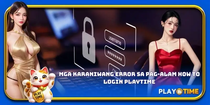 Mga karaniwang error sa pag-alam how to login PlayTime
